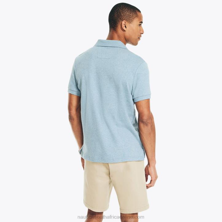 Anchor Blue Heather MenSlim Fit Interlock Polo Nautica 6LZP46