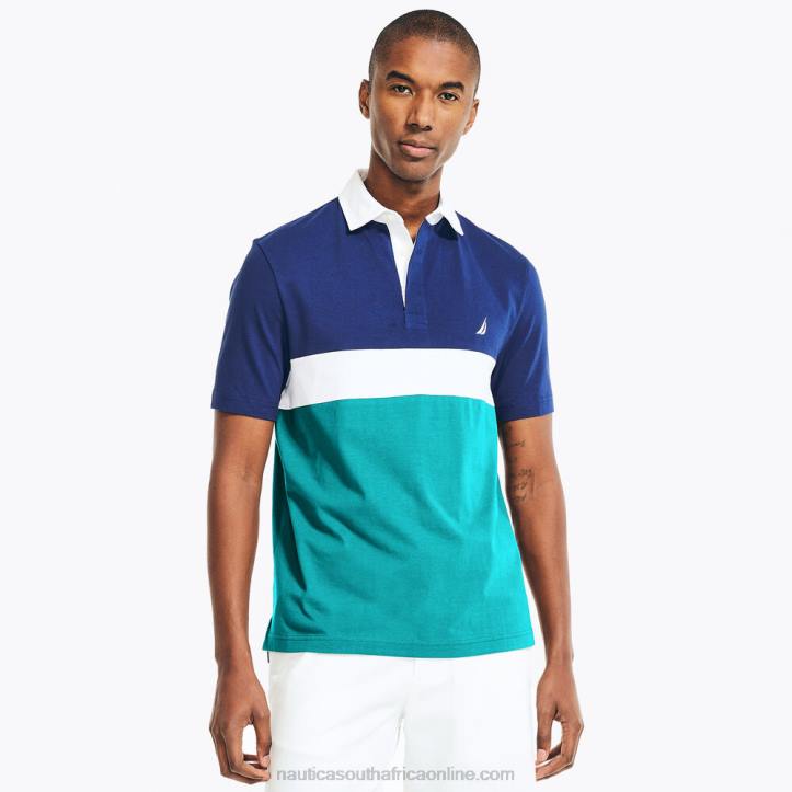Blue Depths MenBig & Tall Classic Fit Colorblock Polo Nautica 6LZP643