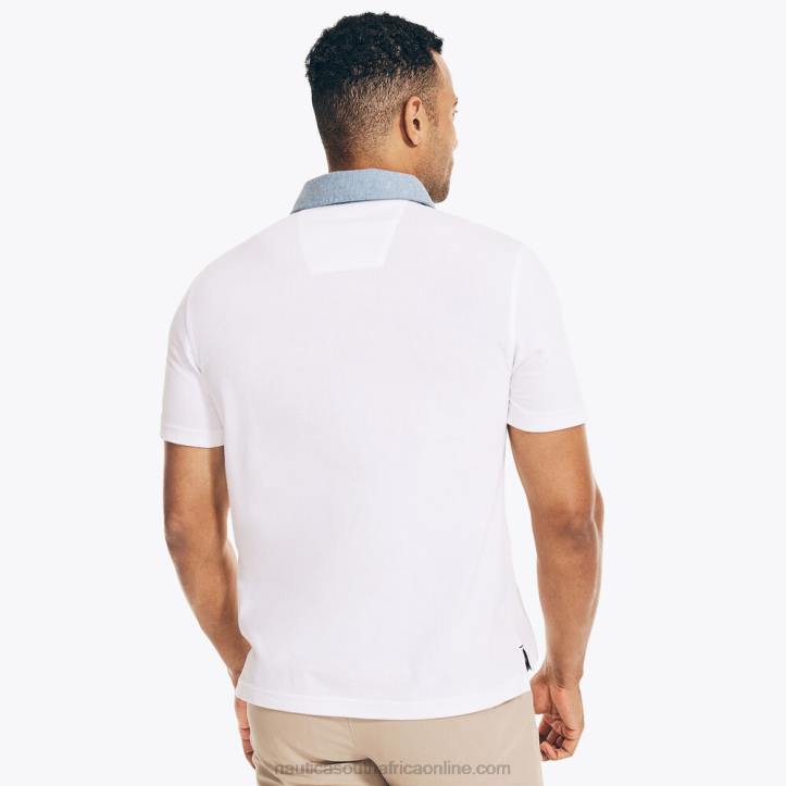 Bright White MenBig & Tall Classic Fit Anchor Print Polo Nautica 6LZP580
