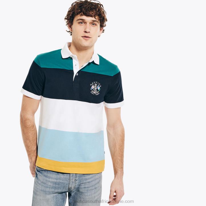 Bright White MenClassic Fit Rugby Polo Shirt Nautica 6LZP415