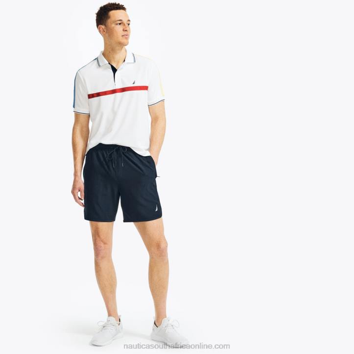Bright White MenNavtech Sustainably Crafted Chest-Stripe Classic Fit Polo Nautica 6LZP590