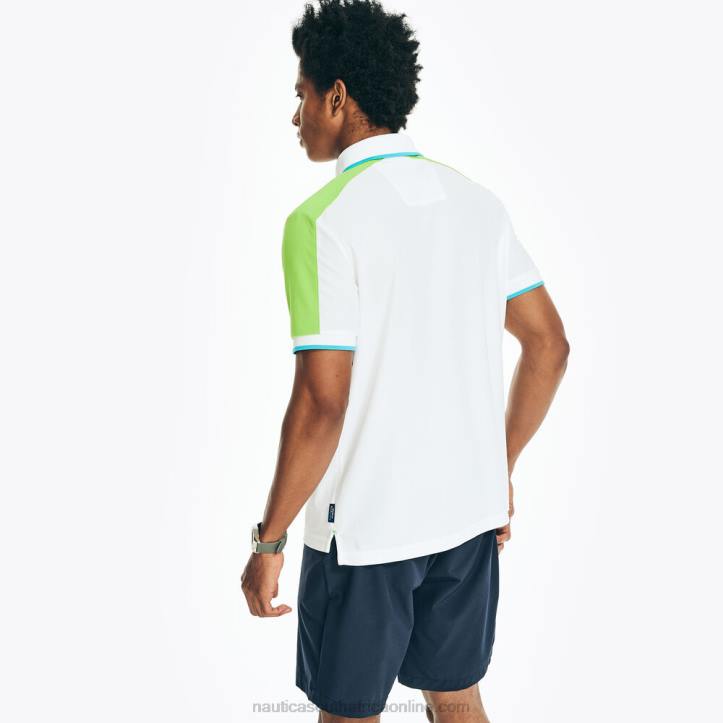 Bright White MenNavtech Sustainably Crafted Classic Fit Chest-Stripe Polo Nautica 6LZP411