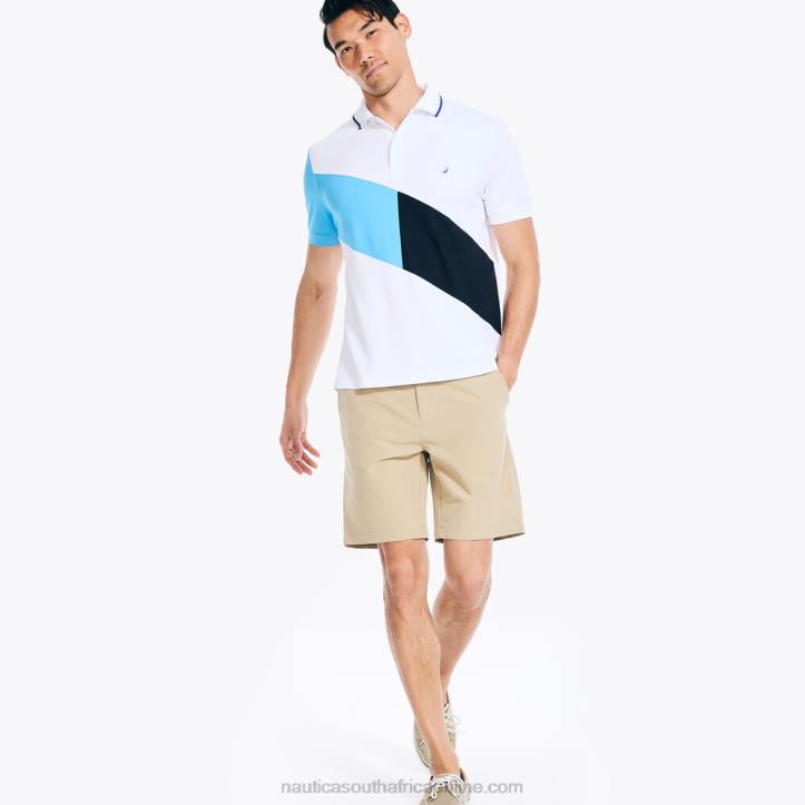 Bright White MenNavtech Sustainably Crafted Classic Fit Diagonal Stripe Polo Nautica 6LZP435