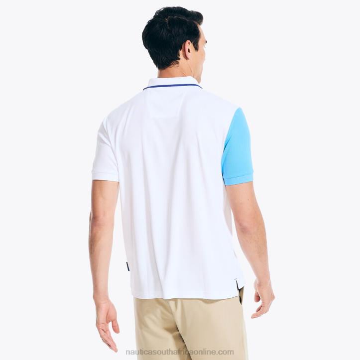 Bright White MenNavtech Sustainably Crafted Classic Fit Diagonal Stripe Polo Nautica 6LZP435