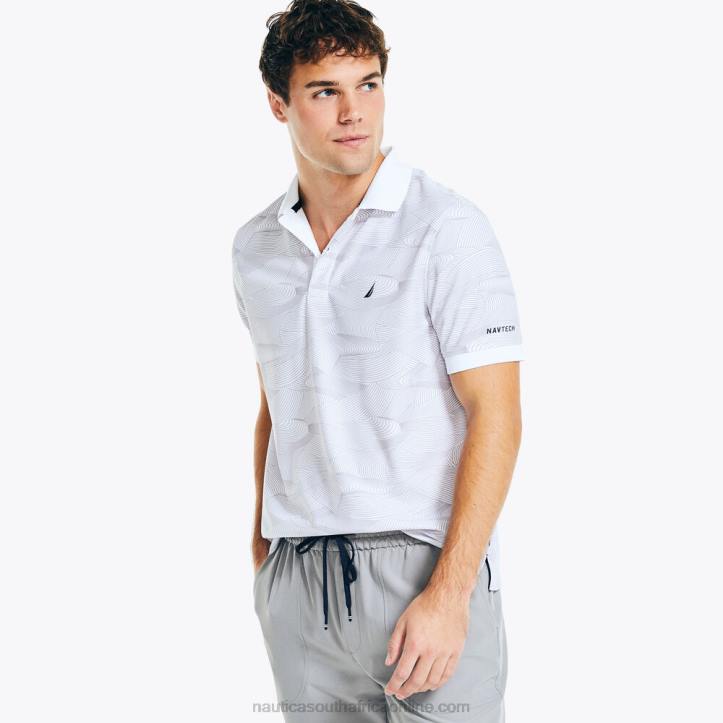 Bright White MenNavtech Sustainably Crafted Classic Fit Printed Polo Nautica 6LZP439