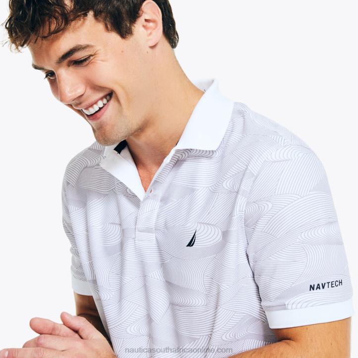 Bright White MenNavtech Sustainably Crafted Classic Fit Printed Polo Nautica 6LZP439
