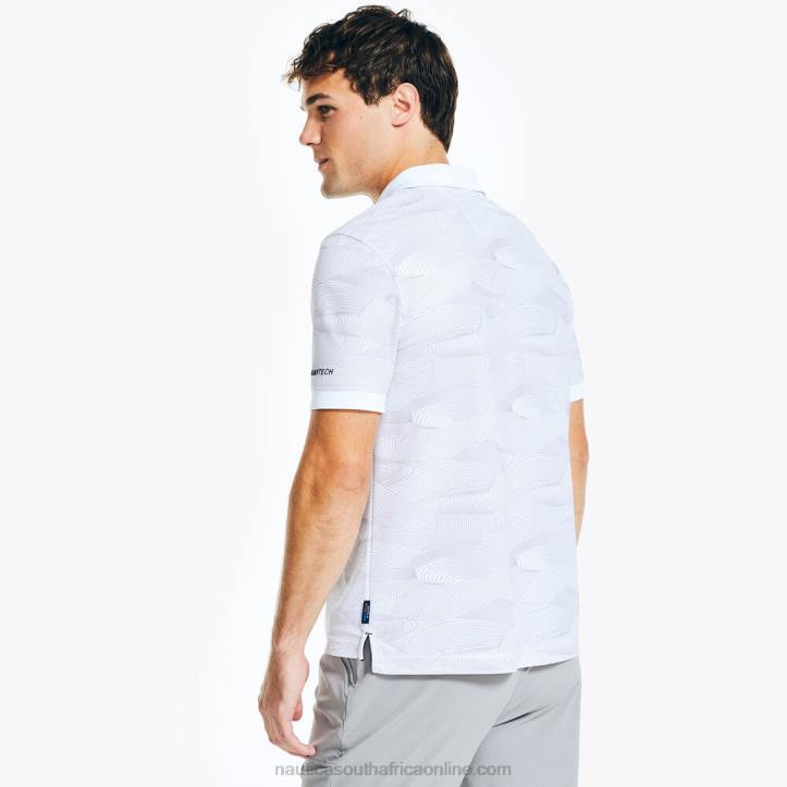 Bright White MenNavtech Sustainably Crafted Classic Fit Printed Polo Nautica 6LZP439