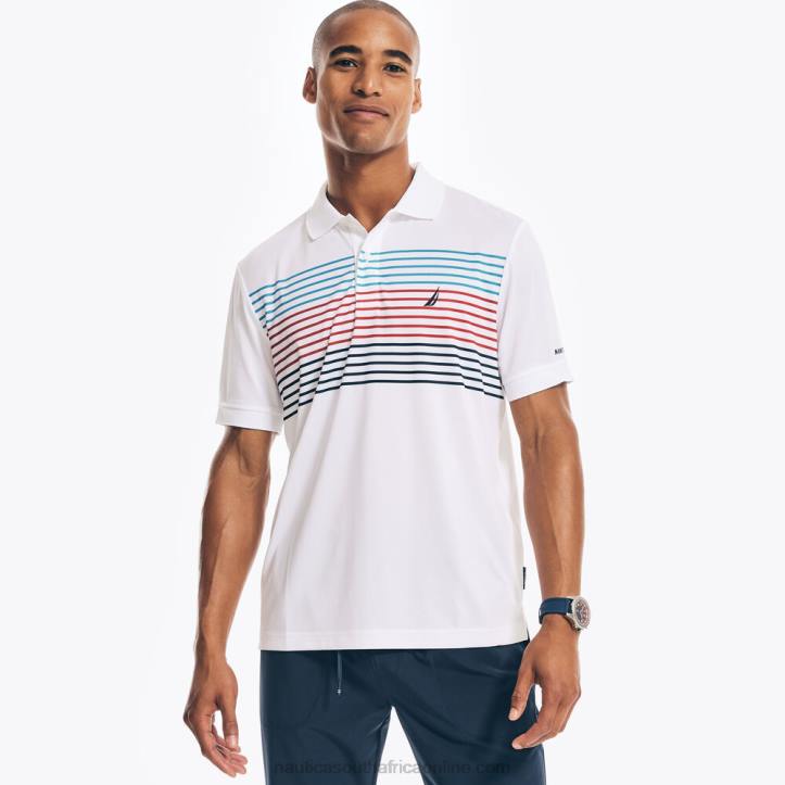 Bright White MenSustainably Crafted Navtech Striped Classic Fit Polo Nautica 6LZP504