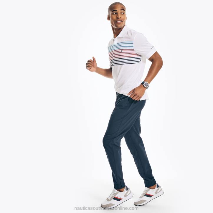 Bright White MenSustainably Crafted Navtech Striped Classic Fit Polo Nautica 6LZP504