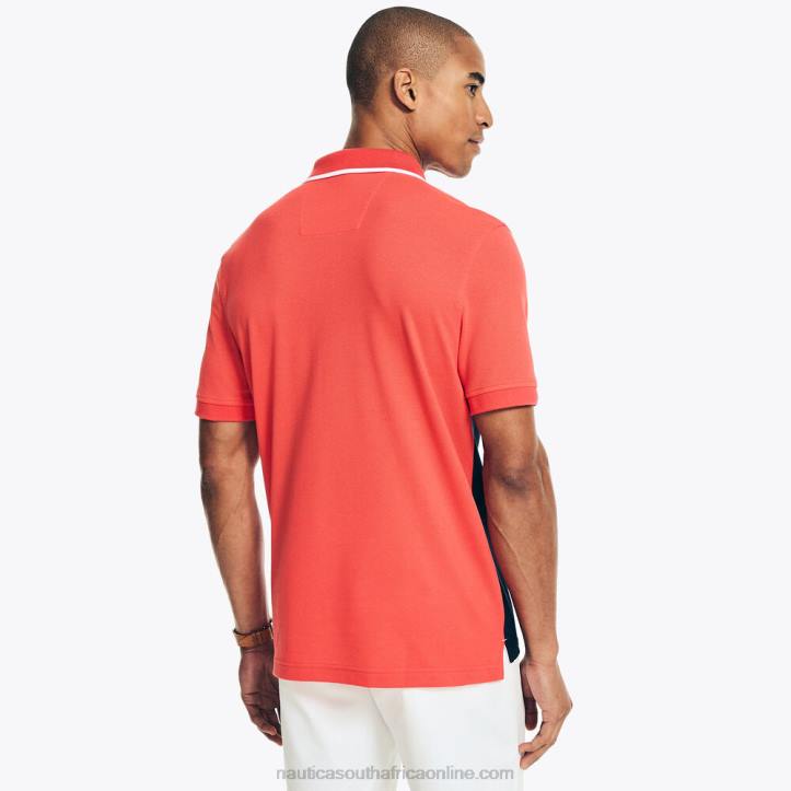 Dark Coral Cape MenClassic Fit Chest-Stripe Polo Nautica 6LZP86
