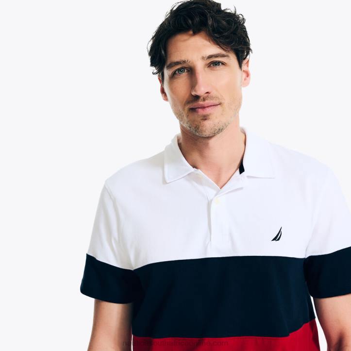 Nautica Red MenClassic Fit Colorblock Polo Nautica 6LZP11