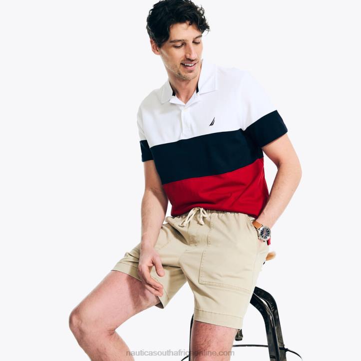 Nautica Red MenClassic Fit Colorblock Polo Nautica 6LZP11
