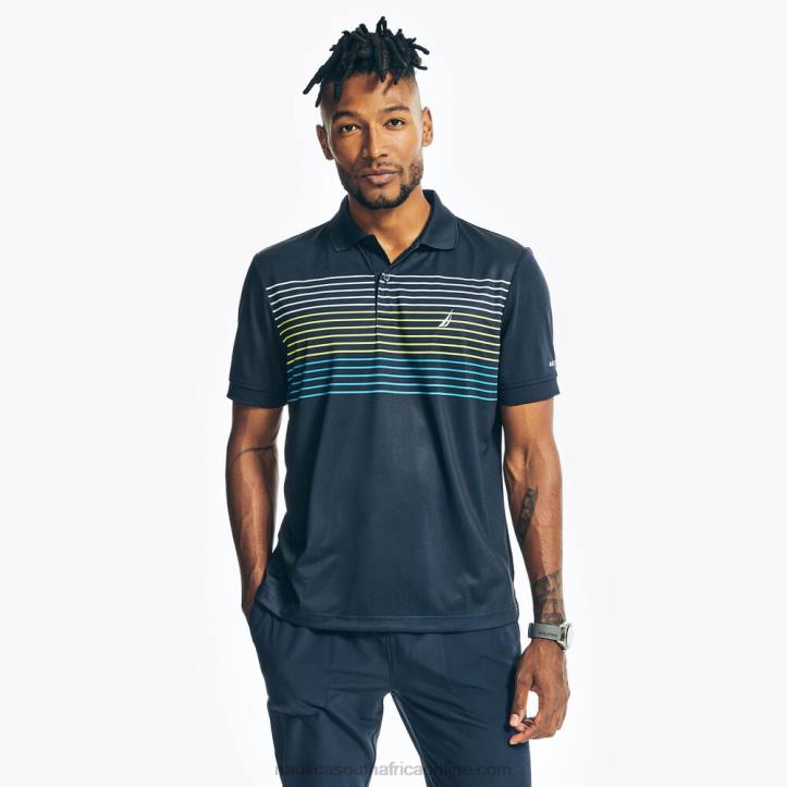 Navy MenBig & Tall Navtech Classic Fit Striped Polo Nautica 6LZP414