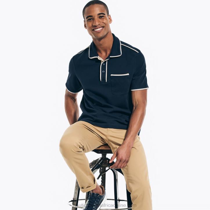 Navy MenClassic Fit Performance Polo Nautica 6LZP324