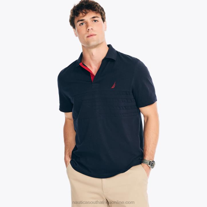 Navy MenClassic Fit Pieced Polo Nautica 6LZP288