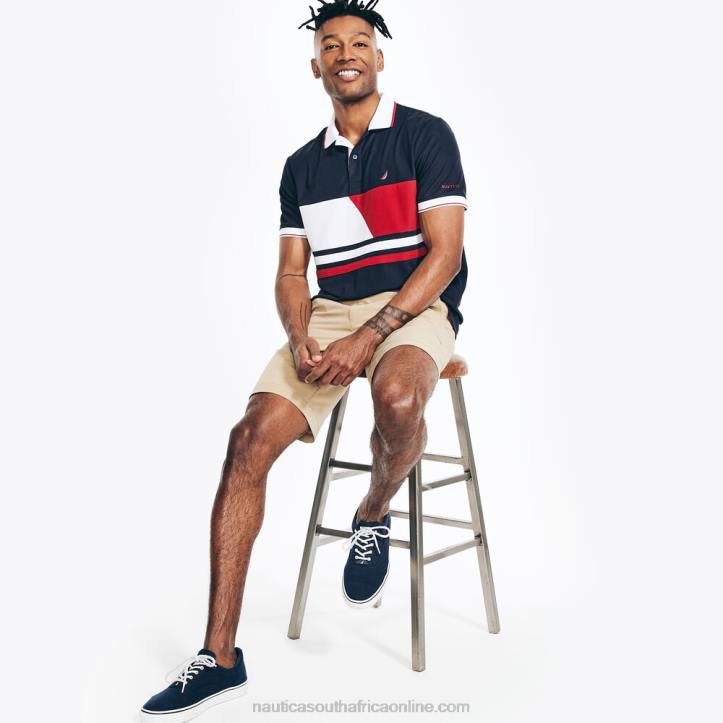 Navy MenNavtech Sustainably Crafted Classic Fit Printed Polo Nautica 6LZP362