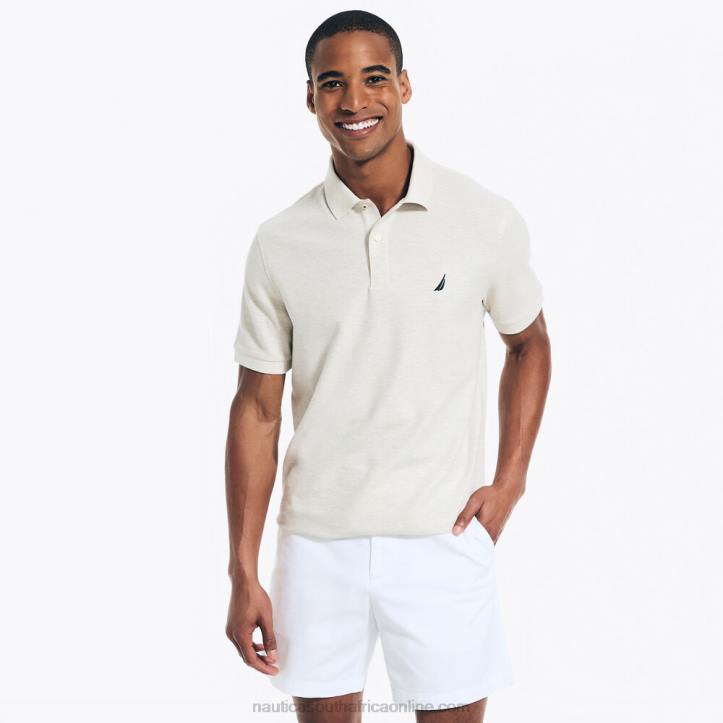 Oatmeal Heather MenSustainably Crafted Classic Fit Deck Polo Nautica 6LZP155