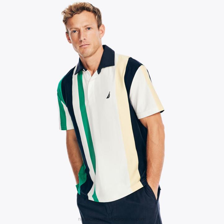 Sail White MenClassic Fit Rugby Polo Shirt Nautica 6LZP364