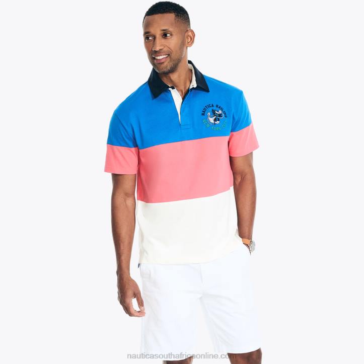 True Navy MenRelaxed Fit Rugby Polo Shirt Nautica 6LZP467
