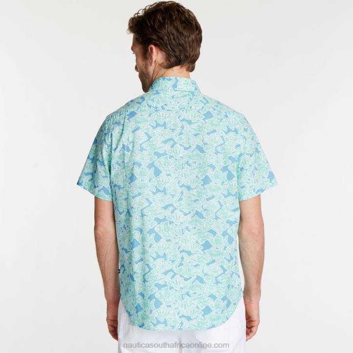 Alaskan Blue MenBig & Tall Printed Short Sleeve Shirt Nautica 6LZP710