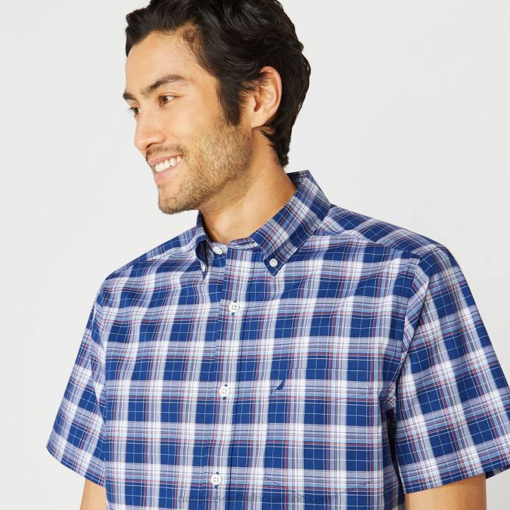 Blue Depths MenBig & Tall Plaid Short Sleeve Shirt Nautica 6LZP192