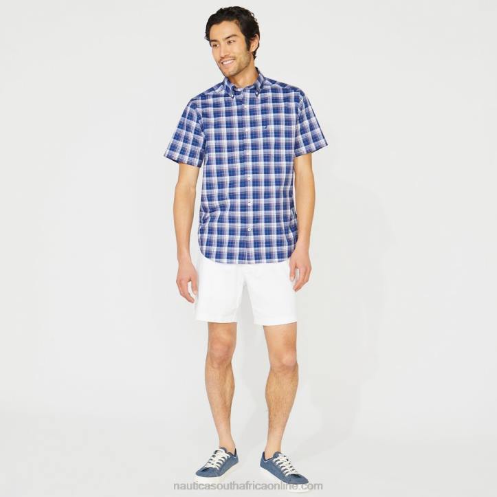 Blue Depths MenBig & Tall Plaid Short Sleeve Shirt Nautica 6LZP192