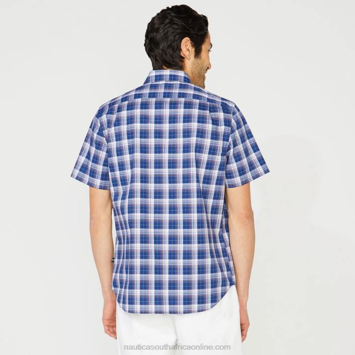 Blue Depths MenBig & Tall Plaid Short Sleeve Shirt Nautica 6LZP192