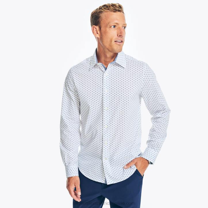 Bright White MenNavtech Trim Fit Printed Shirt Nautica 6LZP196