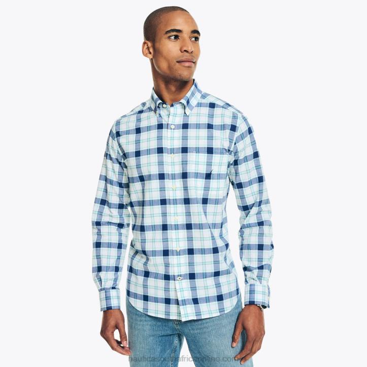 Bright White MenSustainably Crafted Plaid Shirt Nautica 6LZP534