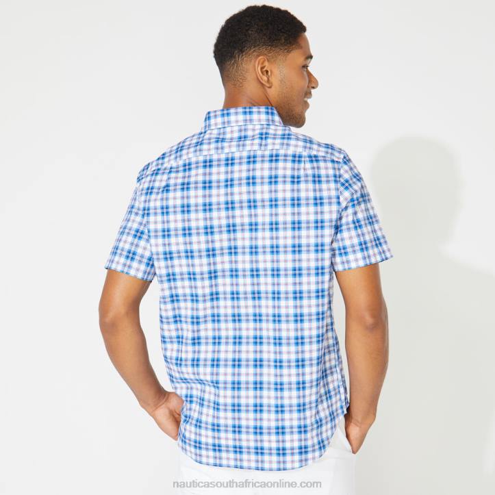 Clear Sky Blue MenBig & Tall Classic Fit Plaid Shirt Nautica 6LZP716