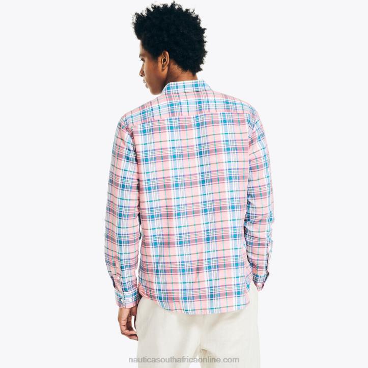 Dreamy Coral MenSustainably Crafted Plaid Shirt Nautica 6LZP446