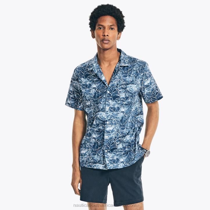Estate Blue MenBig & Tall Classic Fit Printed Camp Shirt Nautica 6LZP592