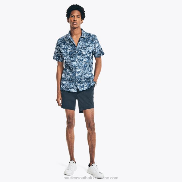 Estate Blue MenBig & Tall Classic Fit Printed Camp Shirt Nautica 6LZP592