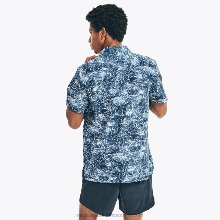 Estate Blue MenBig & Tall Classic Fit Printed Camp Shirt Nautica 6LZP592