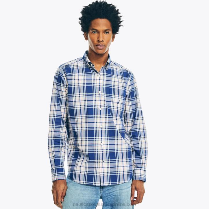 Estate Blue MenPlaid Poplin Shirt Nautica 6LZP471