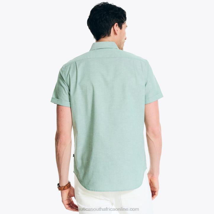 Green Apple MenShort-Sleeve Oxford Shirt Nautica 6LZP565