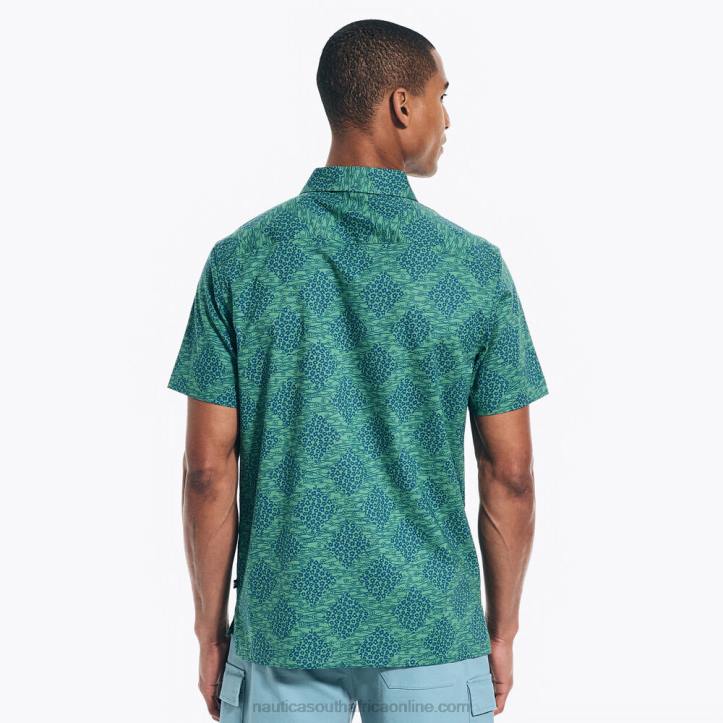 Green Apple MenSustainably Crafted Printed Short-Sleeve Camp Shirt Nautica 6LZP307