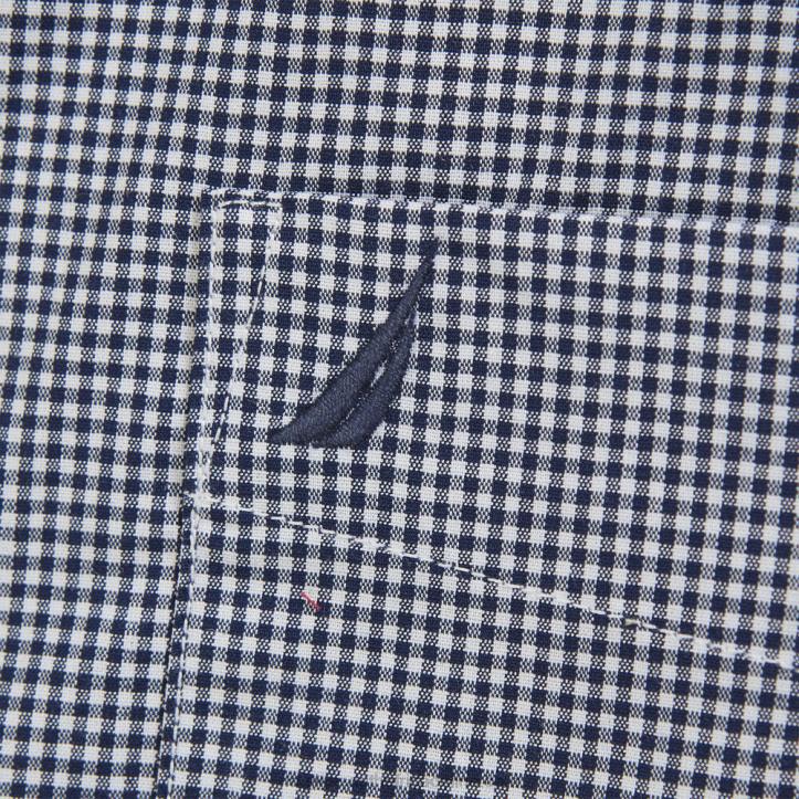 J Navy MenWrinkle-Resistant Plaid Wear To Work Short-Sleeve Shirt Nautica 6LZP42