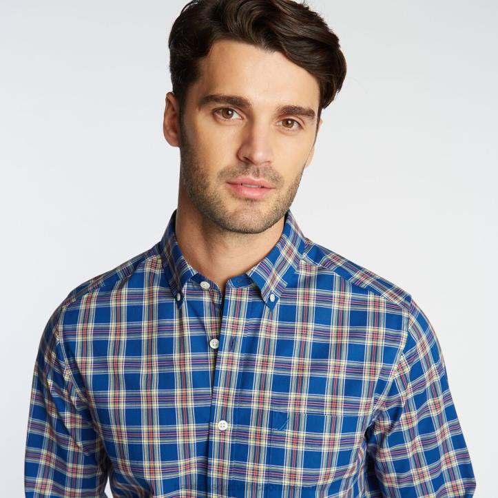 Limoges MenBig & Tall Wrinkle Resistant Shirt In Yarn Dyed Plaid Nautica 6LZP593