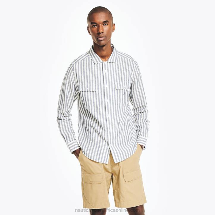 Marshmallow MenSustainably Crafted Striped Shirt Nautica 6LZP452