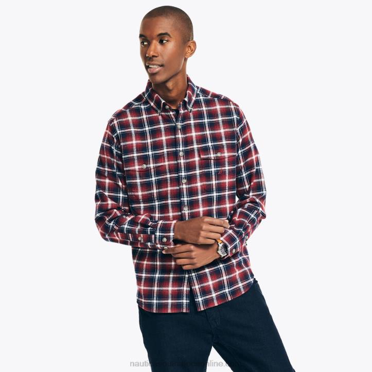 Melonberry MenSustainably Crafted Plaid Flannel Shirt Nautica 6LZP515