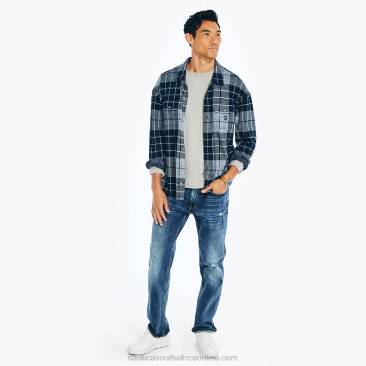 Navy MenPlaid Jacquard Shirt Nautica 6LZP240