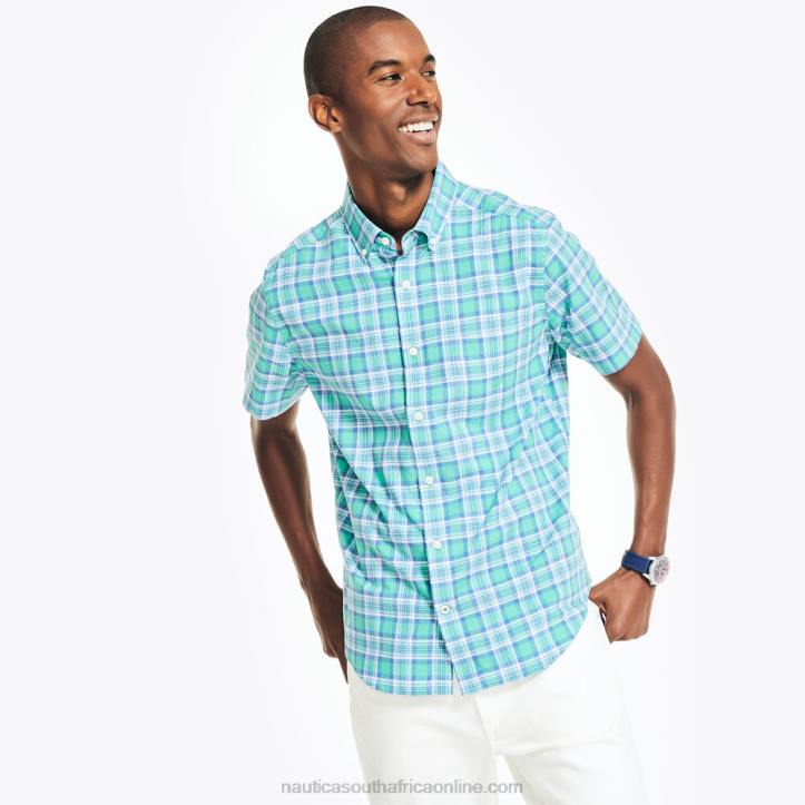 Nile MenSustainably Crafted Plaid Short-Sleeve Shirt Nautica 6LZP348