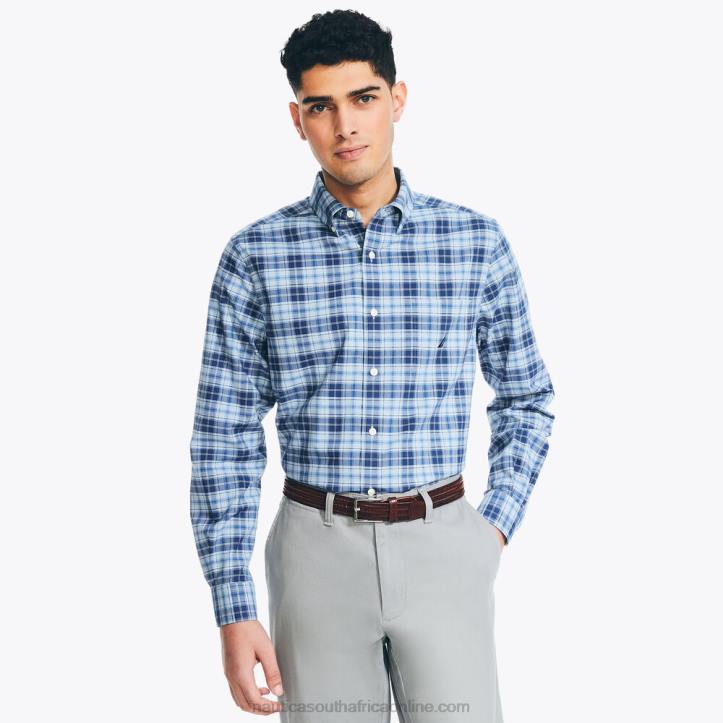 Noon Blue MenSustainably Crafted Plaid Shirt Nautica 6LZP351