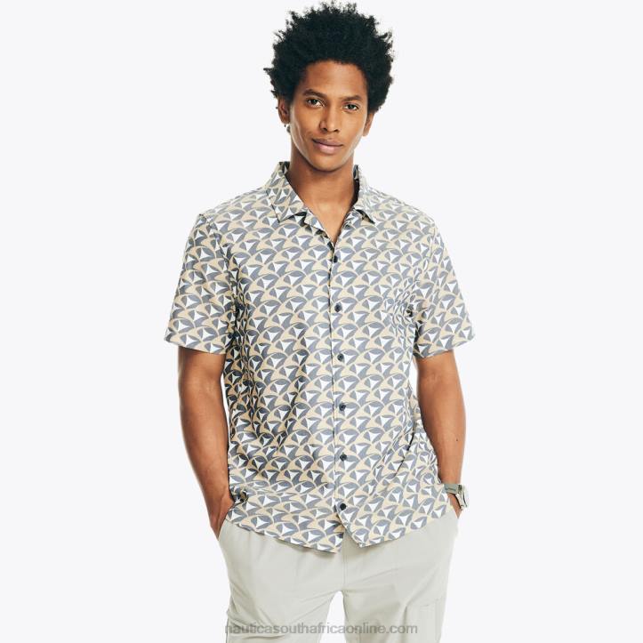 Peacoat MenNavtech Classic Fit Printed Short-Sleeve Shirt Nautica 6LZP298
