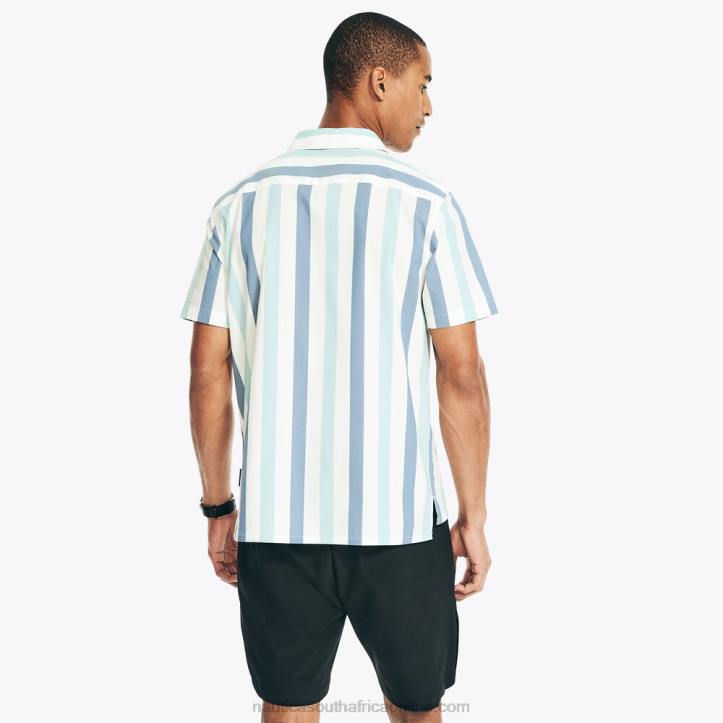 Sail White MenNavtech Classic Fit Striped Short-Sleeve Shirt Nautica 6LZP195