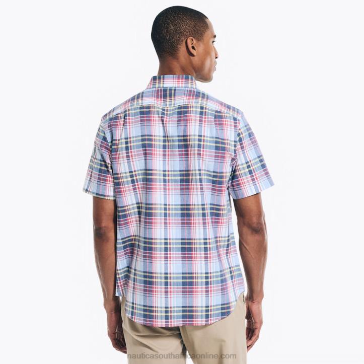 Sea Mist MenBig & Tall Heathered Plaid Short-Sleeve Shirt Nautica 6LZP396