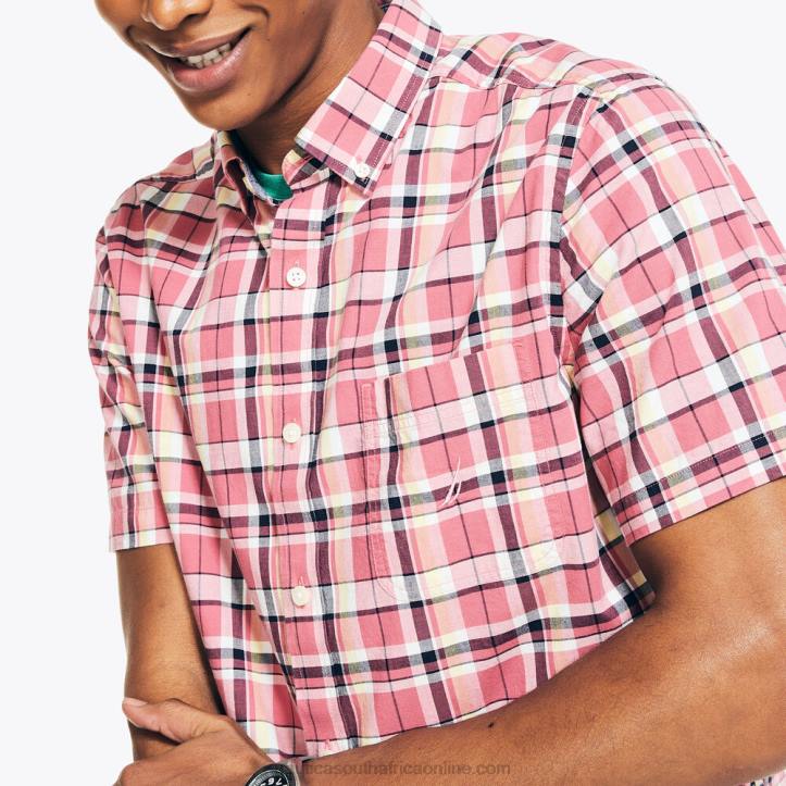 Shore Rose MenSustainably Crafted Plaid Short-Sleeve Shirt Nautica 6LZP390