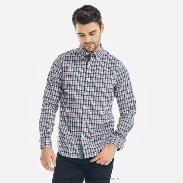 Spiced Coral MenClassic Fit Plaid Shirt Nautica 6LZP669