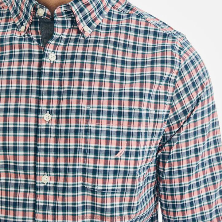Spiced Coral MenClassic Fit Plaid Shirt Nautica 6LZP669